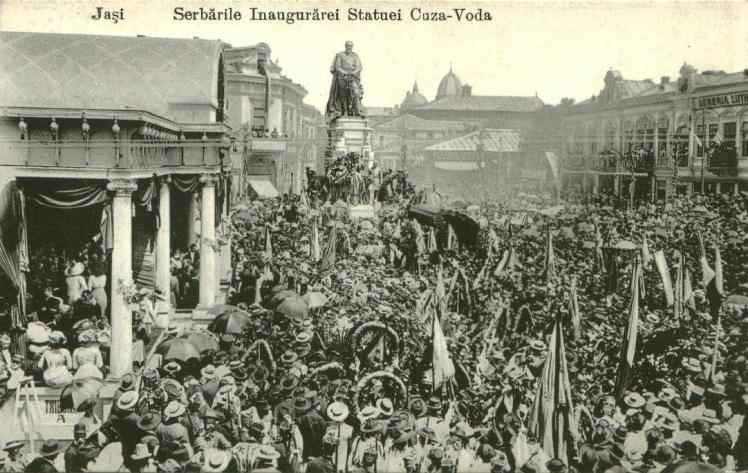 famous-romanians-alexandru-ioan-cuza-statue-inauguration-in-iasi-romania-1912